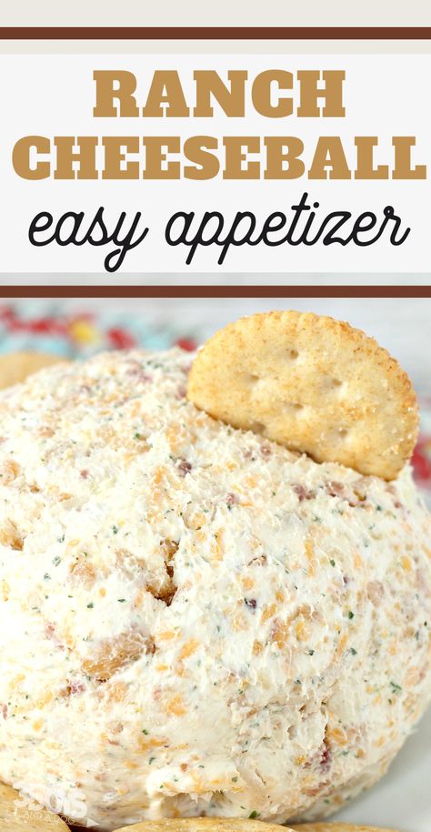 Check out this easy Chicken Bacon Ranch Cheeseball Recipe! Make a simple appetizer to share with family and friends! Ranch Chicken Cheese Ball, Cheese Ball Bacon Ranch, Chicken Ranch Cheeseball, Cheese Ball With Ranch Packet, Bacon Cheddar Ranch Cheeseball, Ham Cheeseball Recipes, Cheeseball Recipes Easy Simple, Simple Cheeseball Recipe, Ranch Cheeseball Recipes