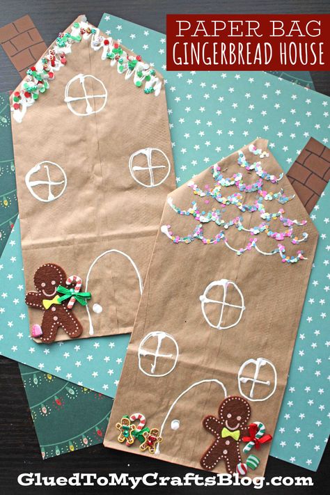 Not A Box Project Kids, Holiday Craft For Kindergartners, Gingerbread Man House Crafts For Preschoolers, Holiday Craft Prek, Gingerbread Pre K Crafts, Kid Gingerbread House Ideas, Gingerbread Kids Activities, Kindergarten Gingerbread House, Gingerbread Block Center Preschool