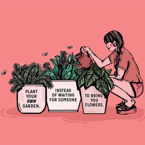 Why not(?) Art by @byekellymalka  🌱 🌱 🌱 🌱 🌱 🌱 #plantlady #sustainableliving #indoorplants #indoorjungle #plantfever Garden Quotes, Favorite Sayings, Self Love Quotes, Quote Aesthetic, Pretty Words, Beautiful Words, Potted Plants, Mantra, Positive Vibes