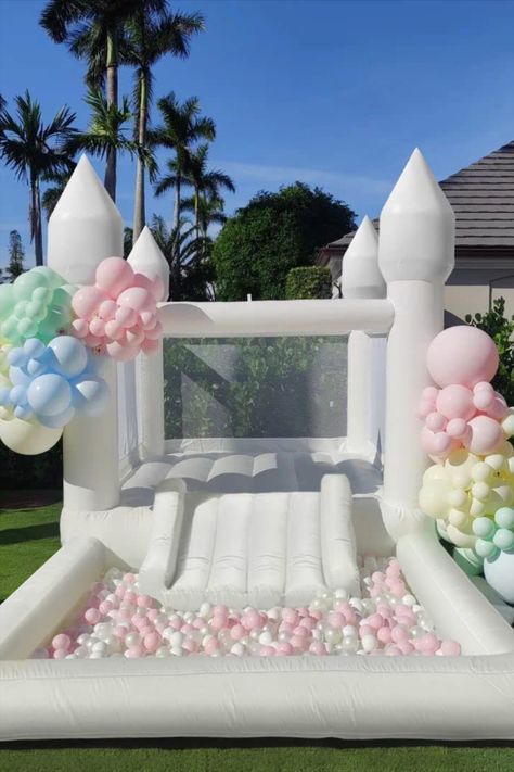 House With Slide, Castle Bounce House, White Bounce House, Bounce House With Slide, Kids Ball Pit, Bouncy House, Inflatable Bounce House, Bouncy Castle, Air Blower