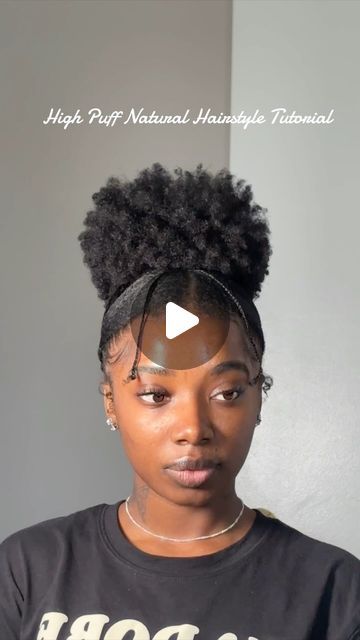 One Puff Hairstyle, 4c High Puff Hairstyles, Back Puff Hairstyle, High Puff Tutorial, Heatless Curls 4c Hair, Cute Styles For Short Curly Hair, Puff Styles On Natural Hair, High Puff Natural Hair 4c Short, Ponytail Hairstyles For Black Women 4c