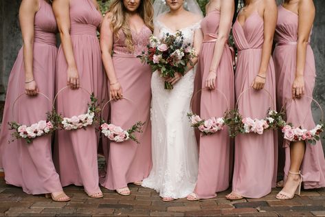 White bridesmaid bouquet