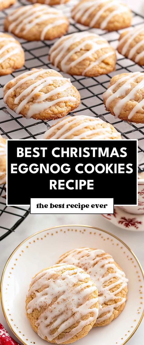 Image for Best Christmas Eggnog Cookies Recipe Best Eggnog Cookies, Eggnog Crinkle Cookies, Eggnog Shortbread Cookies, Eggnog Snickerdoodle Cookies, Christmas Cookies Recipes 2024, Eggnog Sugar Cookies, Old Fashioned Christmas Cookies Recipes, Winter Cookie Flavors, Eggnog Cookies Recipe