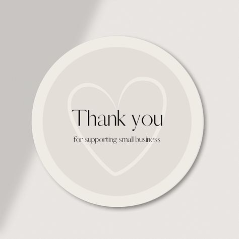 Simple and minimal thank you printable sticke Thank You Stickers Aesthetic, Minimalist Printable Stickers, Business Label Ideas Design, Business Card Sticker, Thank You Small Business, Sticker Thank You Design, Sticker Template Aesthetic, Small Business Logo Ideas Aesthetic, Thank You Sticker Design