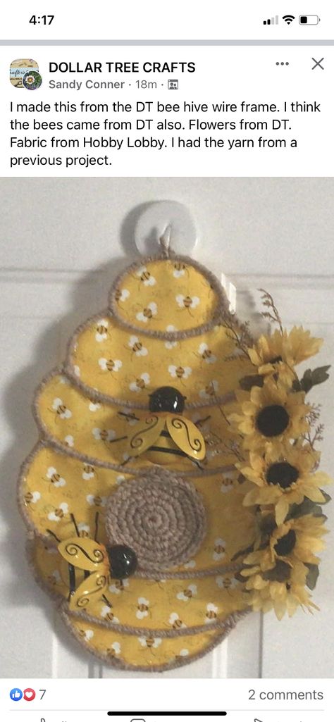 Beehive Wreath Dollar Tree, Bee Hive Wreath Diy Dollar Tree, Dollar Tree Bee Hive Wreath Form, Dollar Tree Bee Wreath Form, Dollar Tree Bumble Bee Wreath, Bee Wreath Form, Dollar Tree Bee Hive, Bee Door Decoration, Dollar Tree Bee Crafts