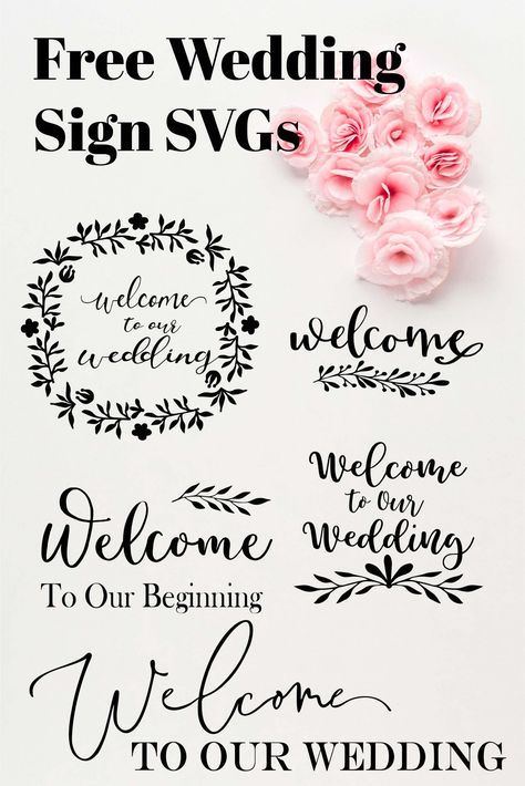 Welcome Wedding Sign Cricut Font, Wedding Welcome Signs Diy, Wedding Ideas Cricut, Cricut Ideas For Wedding, Cricut Wedding Signs Diy, Wedding Sign Sayings, Cricut Wedding Decor, Bridal Shower Cricut Ideas, Vinyl Wedding Ideas