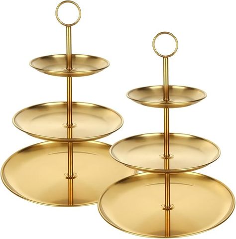 Amazon.com: ABuff 3 Tiered Gold Cupcake Stand 2 Pack Stainless Steel Gold Tiered Dessert Stand Cupcake Display Tower 3 Tier Serving Tray Cake Stand for Baby Shower Birthday Party Wedding : Home & Kitchen Tiered Cupcake Display, Metal Cupcake Stand, Gold Cupcake Stand, 3 Tier Serving Tray, Acrylic Cupcake Stand, Gold Serving Tray, 3 Tier Cupcake Stand, Tiered Dessert Stand, Tiered Cake Stands