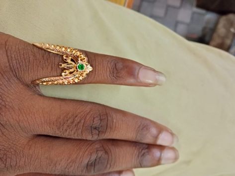 Vangi Ring, Vanki Designs Jewellery, Vanki Ring, Gold Jewellery India, Bridal Necklace Designs, Gold Temple Jewellery, Lotus Ring, Hand Rings, Gold Jewellry