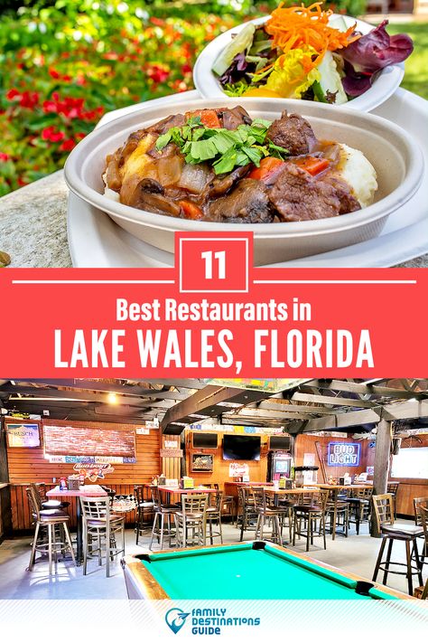 Lake Wales Florida, Best Restaurants In La, Florida Food, Florida Destinations, Black Bean Veggie Burger, Orlando Travel, Florida Restaurants, Steak And Seafood, Brunch Spots