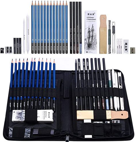 Best Sketching Pencils, Sketch Kit, Art Supplies List, Drawing Kits, Drawing Pencils, Artist Pencils, Drawing Tutorials For Beginners, Drawing People Faces, Japanese Drawings