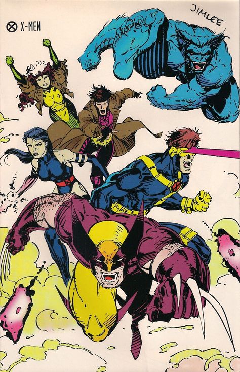 X-Men - Wolverine, Psylocke, Cyclops, Gambit, Beast and Rogue - Marvel Comics Marvel Mutants, Marvel Pics, Jim Lee Art, Battle Station, John Romita Jr, Marvel Knights, Univers Marvel, Jim Lee, Comic Book Artwork