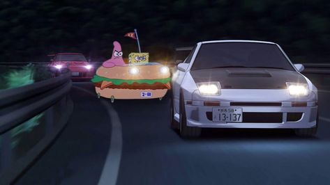 Spongebob wallpaper, SpongeBob SquarePants, race cars, anime Computer Wallpaper Hd, Tokyo Drift, R Wallpaper, Jdm Wallpaper, Computer Wallpaper Desktop Wallpapers, Spongebob Wallpaper, Cute Laptop Wallpaper, K Wallpaper, Initial D