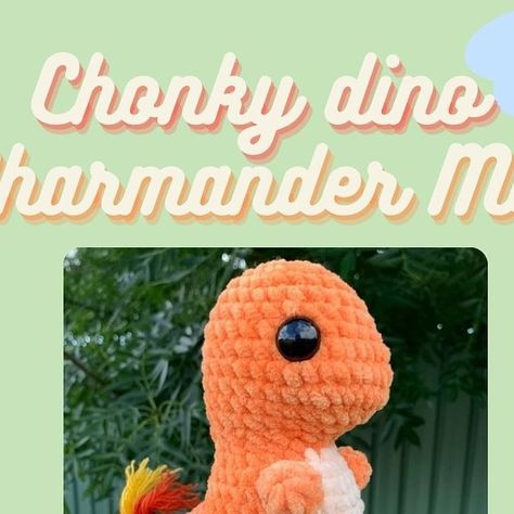 Chanel on Instagram: "Charmander modification  You will need the chonky dino pattern for this modification  Can be found on my Etsy shop  #crochet #crocheting #crochetpokemon #crochetcharmander #patternmodification #pattern #crochetpattern #crochetinspiration #crochetallthethings" Crochet Charmander, Charmander Crochet, Dino Pattern, Crochet Pokemon, Toy Pattern, Crochet Toy, Crochet Patterns, Chanel, Etsy Shop