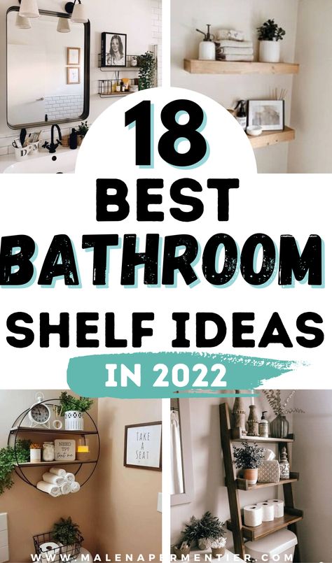 Bathroom Shelf Decor Ideas, Bathroom Shelf Ideas, Decorating Bathroom Shelves, Shelf Decor Ideas, Small Bathroom Shelves, Shelves Above Toilet, Shelves Over Toilet, Bathroom Shelves Over Toilet, Toilet Shelves