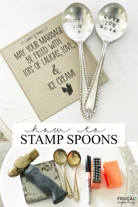 Spoon Quotes, Dremel Art, Crafts Quotes, Metal Spoons, Metal Stamping Projects, Spoons Diy, Metal Stamping Diy, Silver Stamping, Upcycled Spoons