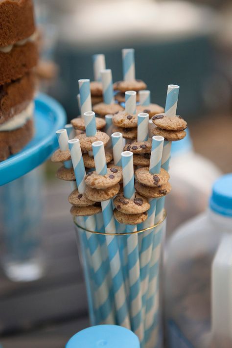 Milk & Cookie Party Ideas by Lindi Haws of Love The Day Milk And Cookies Birthday, Cookies Birthday Party, Cookie Monster Birthday Party, Cookie Birthday Party, Cookie Monster Party, Cookie Monster Birthday, Cookies Birthday, Cookies Theme, Sesame Street Birthday Party