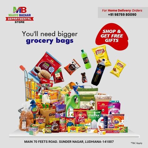 Maayo Bazaar Grocery Store Flyers, Food Supermarket, Grocery Store Ads, K Mart, Grocery Flyer, Land Mark, Happy Sankranti, Shop Banner Design, Grocery Ads