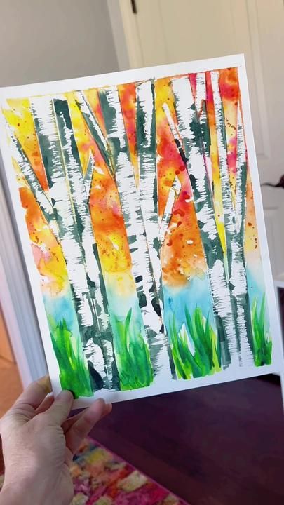 TikTok · Andrea - A Dream Or A Day Art Andrea Nelson Art Watercolor, Fall Birch Trees, Andrea Nelson Art, Paint Abstract, Awesome Crafts, Watercolor Flowers Tutorial, Learn Watercolor, Art Camp, Watercolor Journal