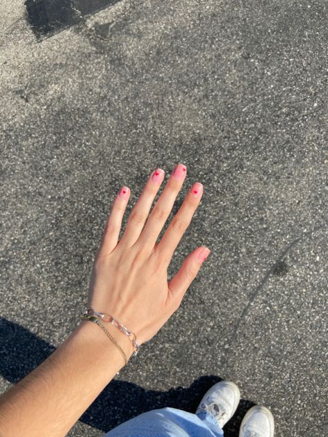 Nails With Tiny Heart, Victoria Paris Nails, Paris Nails, Hello Nails, Tiny Heart, Heart Nails, Valentines Nails, Cute Acrylic Nails, Nail Inspo