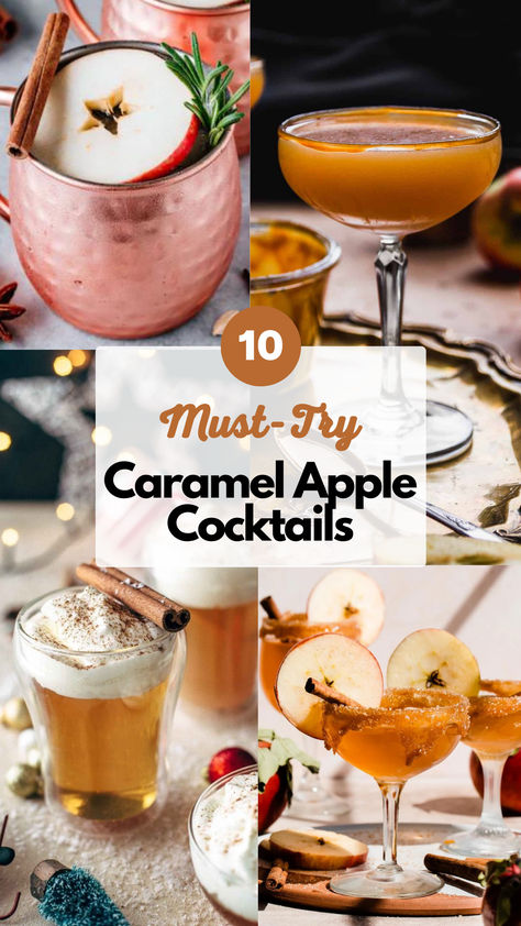 Caramel Apple Cocktails Apple Caramel Drink, Apple Pie Bourbon Cocktail, Apple Caramel Martini, Caramel Apple Whiskey Cocktail, Apple Syrup Cocktail, Caramel Apple Alcoholic Drinks, Caramel Apple Pie Drink Alcohol, Carmel Apple Vodka Drink, Caramel Apple Cocktail Recipes