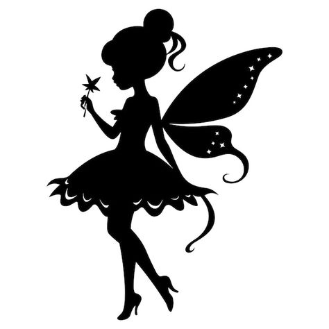 Fairy silhouette Vectors | Free download Fairy Svg, Salt Art, Fairy Whimsical, Tooth Fairy Bag, Fairy Clipart, Fairy Silhouette, Fairy Garden Designs, Fairy Pictures, Fairy Artwork