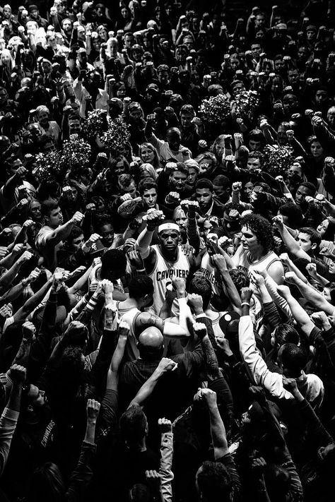 people, many, crowd, group, group together, man, adult, administration, woman, music, audience, street, spectator, concert, leader, military, war, funeral, sports fan, recreation Cold Sports Photos, Nba Black And White, Tuff Wallpaper, Swag Poster, Lebron James Poster, Cool Basketball Wallpapers, Lebron James Wallpapers, Basketball Photography, Nba Wallpapers