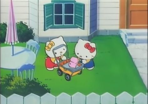 Old Hello Kitty Cartoon, Old Hello Kitty, Helo Kity, Sister Aesthetic, Cute Tweets, Dope Cartoons, Y2k Hello Kitty, Kitty Cartoon, Hello Kitty Cartoon