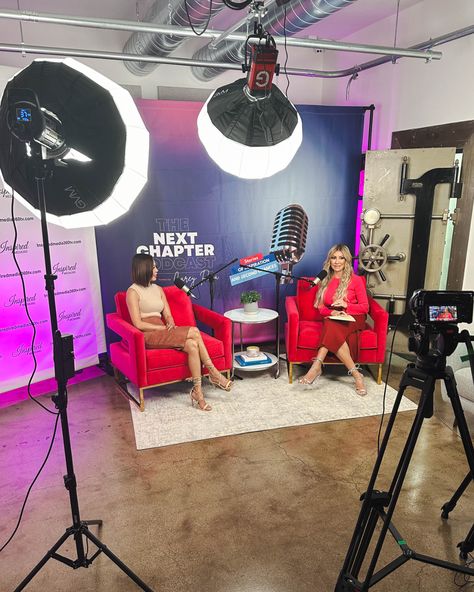 Behind the scenes on the brand new set of The Next Chapter Podcast!

This show is all about inspiration and second chances. The set was created with color and inspiration in mind. The Next Chapter starts here!

🎙Click the link to listen to the Hope You're Feeling Good podcast with Dr. Art! 🎙

Filmed at and produced by Inspired Media 360 

#IM360 #InspiredMedia360 #mediaproduction #podcasting #podcastproduction #arizonaliving #arizonalife #inspirationalstories Podcast Camera Setup, Interview Room Aesthetic, Podcast Interview Aesthetic, Group Podcast Photoshoot Ideas, Podcast Room Setup, Pod Cast Room, Podcast Studio Setup Ideas, Podcast Set Design Ideas, Podcast Room Ideas At Home