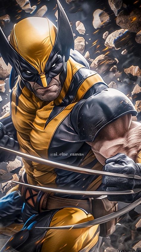 ❌☠️ Wolverine ( X-men) ☠️❌ ————— 🎨 art by : @ai_cine_canvas ————— - Seeking commissions or inspiration? Feel free to send us a direct… | Instagram Logan Wolverine Art, X Men Wallpaper, X Men Art, Wolverine Wallpaper, Wolverine Tattoo, X-men Wallpaper, Wolverine Comic Art, Wolverine Artwork, Xman Marvel