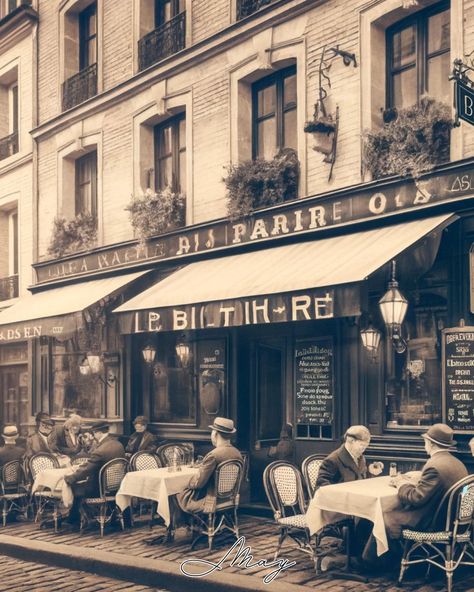 🗣️ Stepping back in time to early 20th-century Paris. 🇫🇷 ✨ Classic French bistros like these were the epitome of charm and elegance. #ThrowbackThursday #FoodHistory #OldWorldCharm #MAYAiCEO #Foodie #Yummy #France #Paris #Throwback French Dinner Parties, Paris 1920s, 1920s France, France History, 20th Century Aesthetic, French Party, Dead Plate, Restaurant Pictures, Coffee Shop Photography