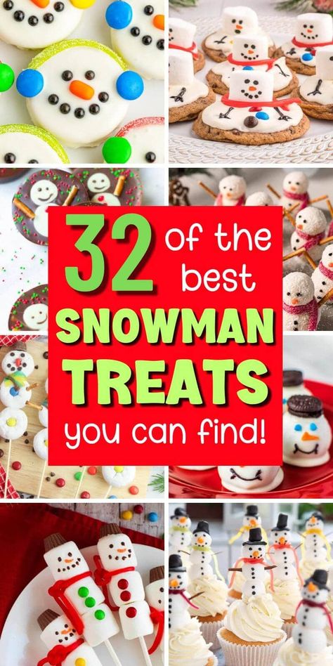 Classroom Party Food, Christmas Treats To Make, Snowman Treats, Winter Snack, Snowman Party, Winter Baking, Snowman Cupcakes, Treats To Make, Snowman Cake