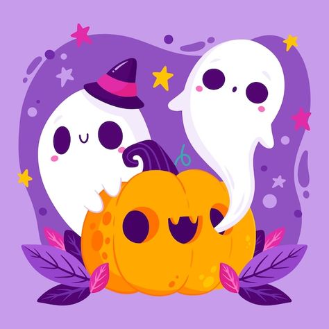 Halloween Hocus Pocus, Pumpkin Cat, Kawaii Illustration, Cute Food Drawings, Halloween Wallpaper Iphone, Halloween Illustration, Halloween Cartoons, Kawaii Halloween, Halloween Celebration