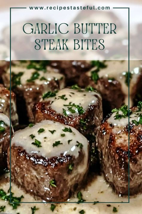 Tender sirloin steak bites cooked in a rich garlic butter and Parmesan cream sauce, perfect for a quick and satisfying meal. Sirloin Steak Bites, Tender Sirloin Steak, Sirloin Recipes, Garlic Butter Steak Bites, Butter Steak Bites, Steak Bites Recipe, Beef Steak Recipes, Butter Steak, Parmesan Cream Sauce