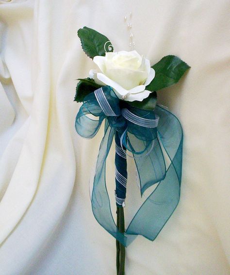 Single Rose Bouquet, Rose Bridesmaid Bouquet, Single Flower Bouquet, Bridal Party Accessories, Small Wedding Bouquets, Budget Bride, Silk Flowers Wedding, Flowers Bouquet Gift, Single Rose