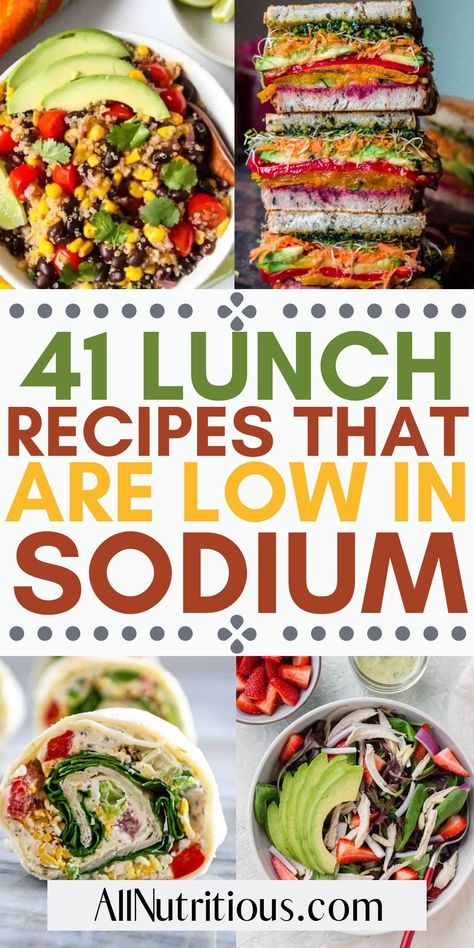 Explore healthy lunch recipes that are both appetizing and diet-friendly! Discover our low sodium and easy food options to keep your health in check. Try our fabulous air fryer recipes for a guilt-free indulgence. Healthy can still be yummy, especially when it comes to low sodium recipes! Low Sodium Lunch Ideas, Low Sodium Recipes Heart, Heart Healthy Recipes Low Sodium, Low Salt Recipes, Low Carb Low Fat Recipes, Heart Healthy Diet, Low Sodium Recipes, Low Carb Diet Recipes, Dash Diet