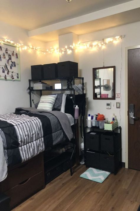 Male Dorm Room Ideas, Room Ideas For Guys, Dorm Room Ideas For Guys, Guy Dorm, Guy Dorm Rooms, Beautiful Dorm Room, Dorm Room Layouts, Boys Dorm Room, Blue Dorm