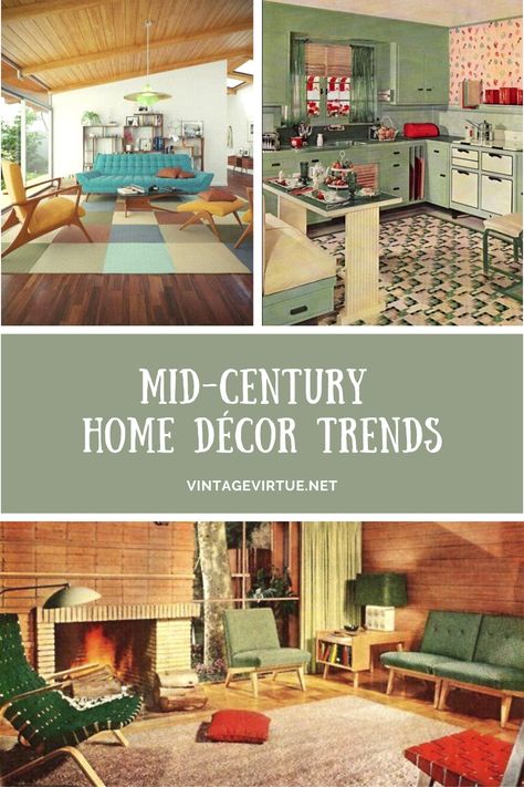 40s Style Home Decor, 50s House Interior Design, 1950s House Interior Design, 60s Decor Home Vintage, Midcentury Decor 1950s, 50s Decor Interior Design, 1950s Style Home, 1950s Home Decor Midcentury Modern, 1950 Living Room Ideas