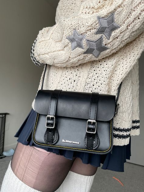 Bag Claims For Dr, Dr Martens Bag Outfit, Dr Marten Bag, Doc Marten Bag, Doc Martens Bag, Dr Martens Bag, Dark Academia Bag, Purse Aesthetic, Fairy Clothes