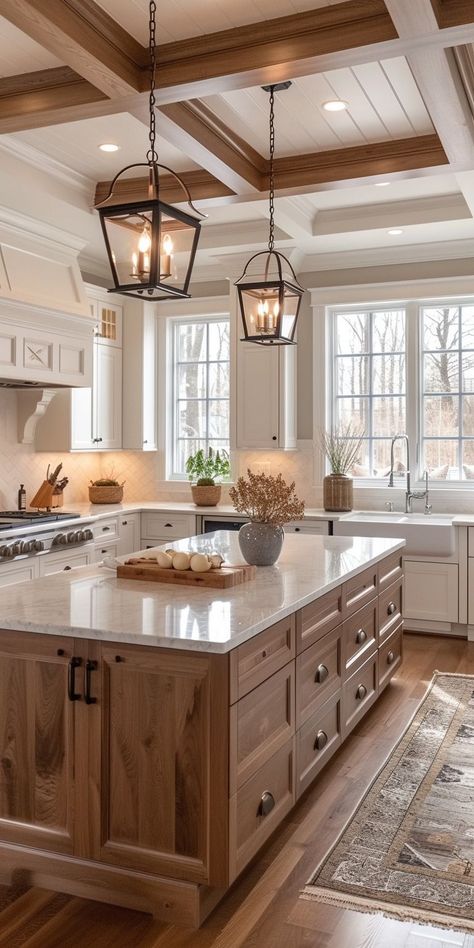 Rectangular Kitchen Island, Kitchen Island Layout, Kitchen Revamp, Rectangular Kitchen, 2024 Kitchen, Kitchen Island Ideas, Dream Kitchens Design, Remodel Inspiration, Farmhouse Kitchen Design