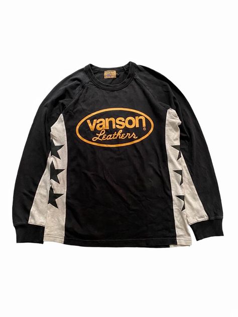 Vanson Leathers Vanson Leathers Long Sleeve Tshirt Motorcycle | Grailed Long Sleeve With Tshirt Over Outfit, Vanson Leathers, Motorcycle Jersey, Motorcycle Clothes, Racing Jackets, Cycling Tops, Shoes Outfit Fashion, Chill Fits, Shirt Design Inspiration