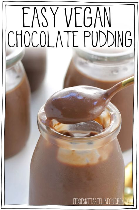 Tiramisu, Chocolate Pudding Cups, Vegan Chocolate Pudding, Holidays Crafts, Vegan Pudding, Chocolate Pudding Recipes, Plant Based Desserts, Like Chicken, Vegan Yogurt