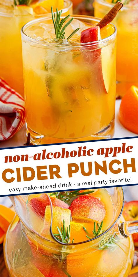 Iced Apple Cider Punch, Thanksgiving Drinks For A Crowd Nonalcoholic, Apple Cider Punch Recipes, Cream Potatoes, Fall Punch Recipes, Cider Punch, Apple Cider Bar, Apple Cider Punch, Thanksgiving Punch