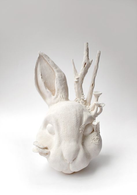 Animal Skull Sculpture, Animal Bust Sculpture, Ceramic Figures Animals, Sculpture Art Clay Animals, Ceramic Sculpture Animal, Clay Animal Skull, Animal Ceramics Ideas, Sculpture Art Clay Inspiration, Animal Clay Sculpture