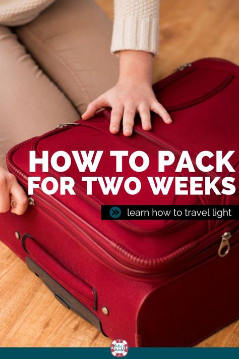 Pack For Two Weeks, Packing A Suitcase, Suitcase Packing Tips, Travel Packing Checklist, One Suitcase, Travel Life Hacks, Packing Hacks Clothes, Packing Clothes, Travel Capsule