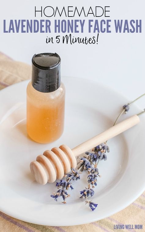 Homemade Cleanser, Honey Face Wash, Homemade Face Wash, Diy Face Wash, Natural Face Cleanser, Honey Face, Lavender Honey, Diy Skincare, Homemade Face Masks