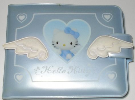 Hello Kitty Angel, Gyaru Aesthetic, Princess Kitty, Hello Kitty House, Blue Aesthetic Pastel, Angel Cat, Blue Angel, Blue Wallet, Blue Angels