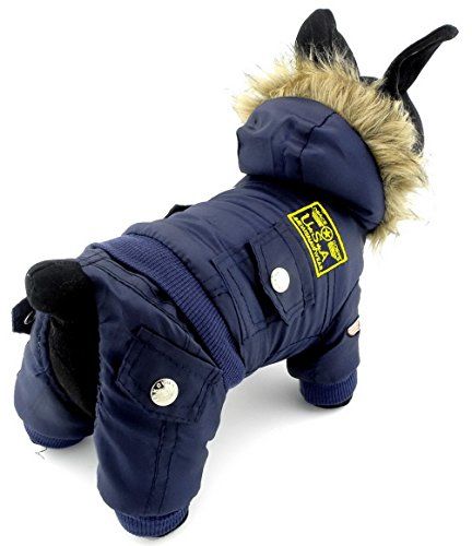 Dog Cold Weather Coats - SELMAI Waterproof Fleece Lined Dog Coat Airman Hooded Jumpsuit Snow Jacket Winter Dog Clothes for Chihuahuas Blue XS -- You can get additional details at the image link. (This is an Amazon affiliate link) Boy Puppy, Puppy Jacket, Jumpsuit Winter, Hooded Jumpsuit, Dog Winter, Winter Jumpsuit, Dog Apparel, Winter Dog, Pet Puppy