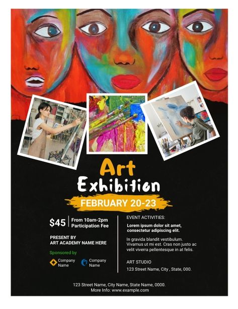 610+ Free Templates for 'Art exhibition' Art Workshop Flyer Design, Promotional Posters Design, Art Exhibition Poster Design Ideas, Art Exhibition Poster Design, Art Exhibition Flyer, Exhibition Flyer, Art Festival Poster, Exhibition Plan, Body Template