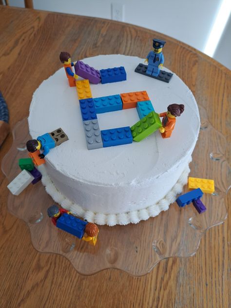 Lego Dessert Ideas, Simple Lego Birthday Cake, The Lego Movie Birthday Party, Easy Lego Birthday Cake, Lego Pull Apart Cupcakes, Easy Lego Cake Ideas, Number 6 Birthday Cake Boys, Lego Cake Ideas Buttercream, 5th Birthday Ideas For Boys Cake