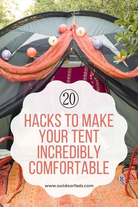 Camping tents are one of the most essential items in the wilderness. This article will show you 20 tent hacks to make it more comfortable. Zelt Camping Hacks, Camping Trip Essentials, Tent Hacks, Zelt Camping, Tent Camping Hacks, Camping Must Haves, Camping Inspiration, Comfortable Camping, Camping Hacks Diy